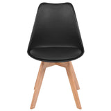 Vidaxl eetkamerstoelen 4 st kunststof zwart