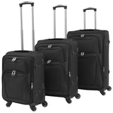 Vidaxl Trolleyset Nero 3 pezzi