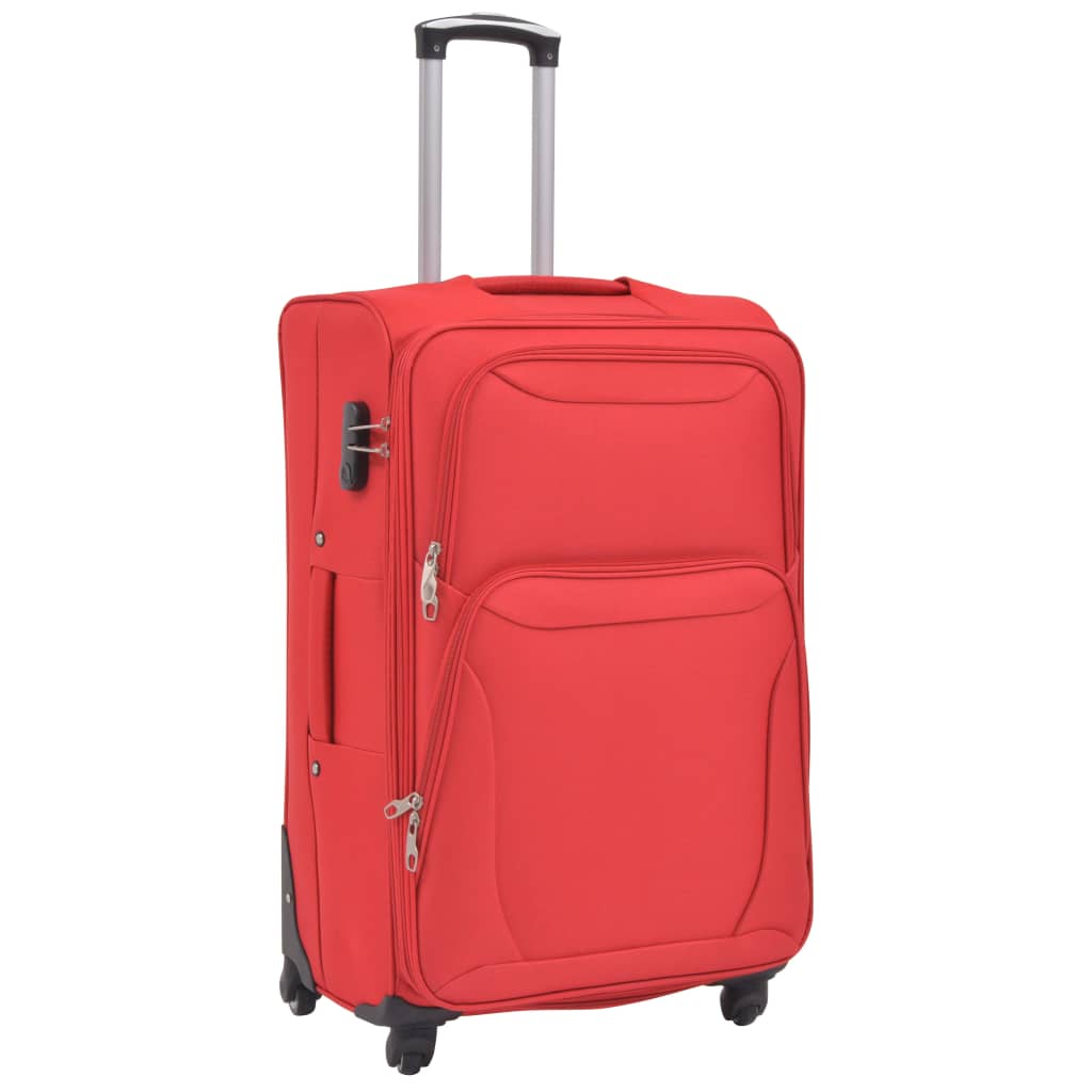 Vidaxl Trolleyset Red 3 pezzi