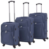 Vidaxl Trolleyset Navy Blue 3 pezzi