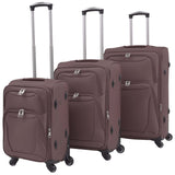 Vidaxl Trolleyset Coffee Brown 3 pezzi