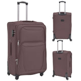 Vidaxl Trolleyset Coffee Brown 3 pezzi