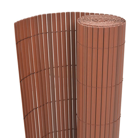 Vidaxl tuinafscheiding dubbelzijdig 90x300 cm pvc bruin