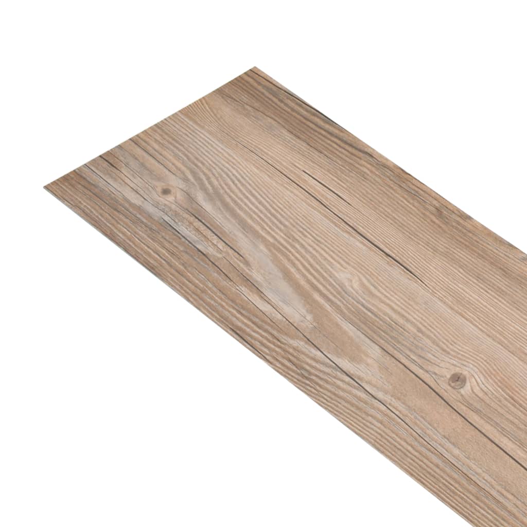 BIDAXL GOLVBODER Icke-självhäftande 5,26 m² 2 mm PVC Oak Brown