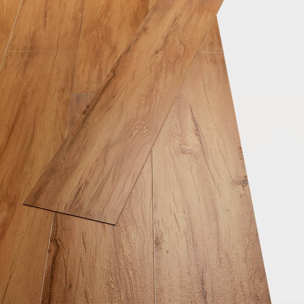 Vidaxl golvbrädor icke-självhäftande 5,26 m² 2 mm PVC ELM Natural