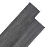 Planches de plancher vidaxl non auto-adhésive 5,26 m² 2 mm en PVC noir et blanc