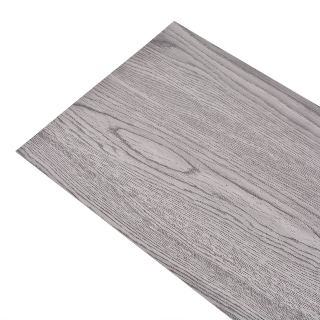 Planches de plancher vidaxl non auto-adhésives 5,26 m² 2 mm en PVC gris foncé