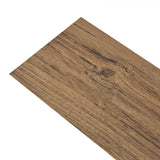 Vidaxl golvbrädor självhäftande 5,02 m² 2 mm PVC Walnut Brown