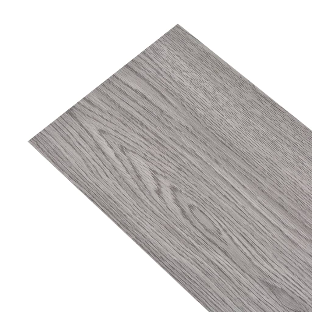 Vidaxl Floorboards Selvlavt 5,02 m² 2 mm PVC mørkegrå