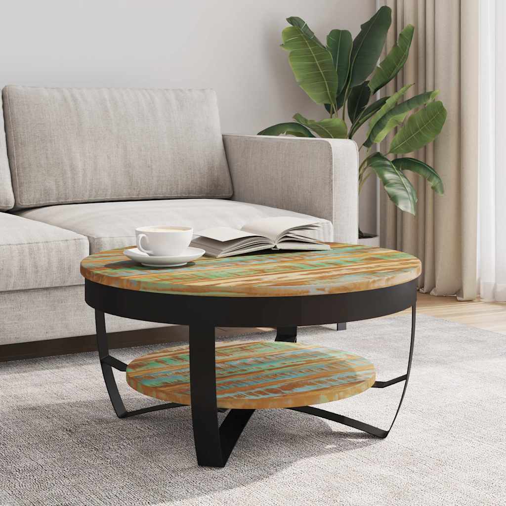 Vidaxl salontafel 65x32 cm massief gerecycled hout