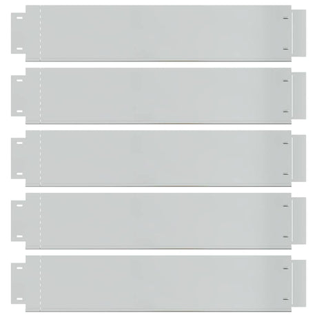 Vidaxl grasboorden 100x19 cm gegalvaniseerd staal 5 st