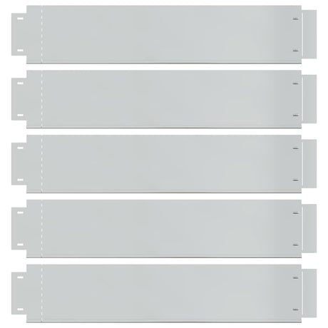 Vidaxl grasboorden 100x19 cm gegalvaniseerd staal 5 st