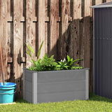 Vidaxl plantenbak verhoogd 100x50x54 cm hkc grijs