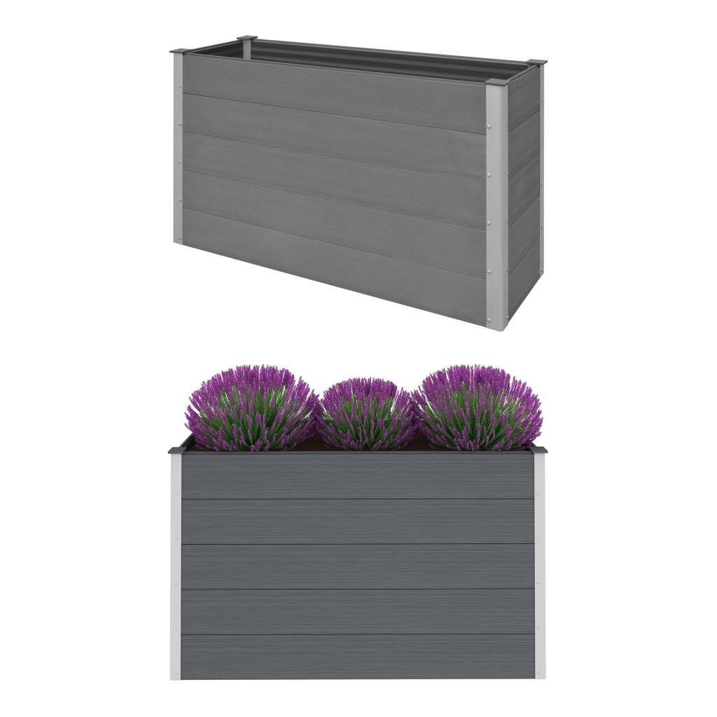 Vidaxl Planter hævede 150x50x91 cm HKC Gray