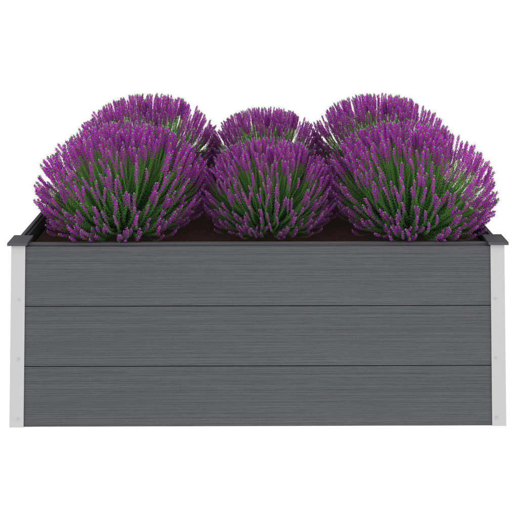 VidaXL Planter raised 150x100x54 cm HKC Gray