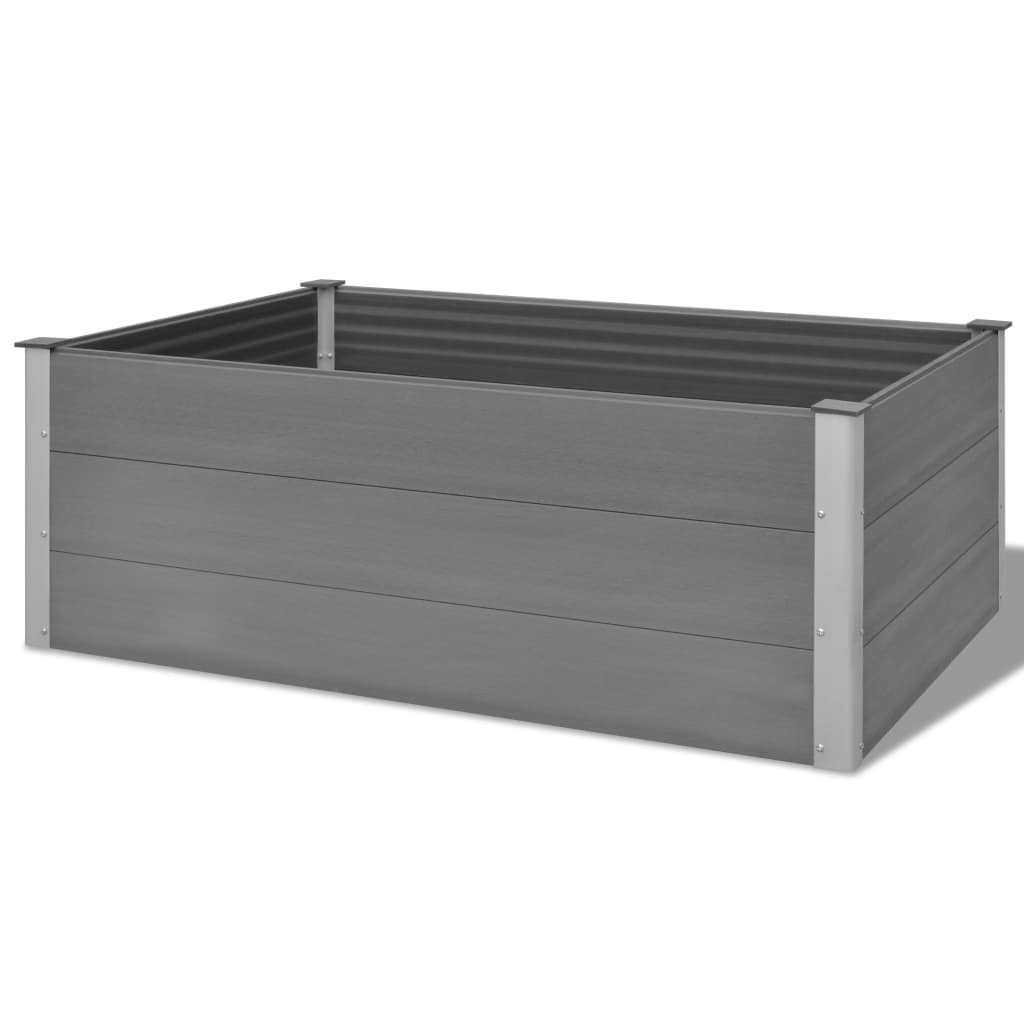 VidaXL Planter raised 150x100x54 cm HKC Gray