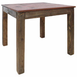 Vidaxl eettafel 82x80x76 cm gemengd gerecycled hout