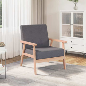Vidaxl fauteuil stof donkergrijs