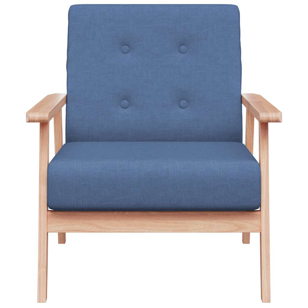 Vidaxl fauteuil stof blauw