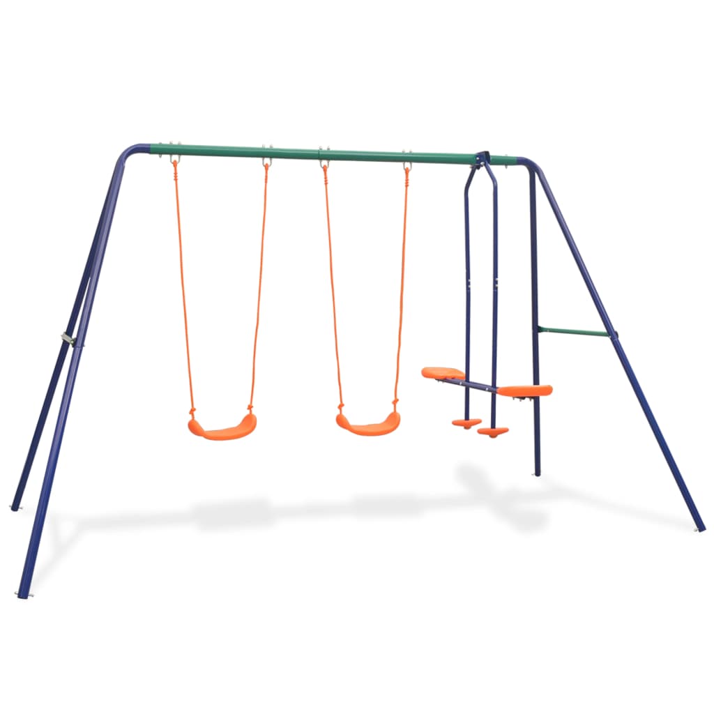 Vidaxl Swings Set con 4 asientos naranja