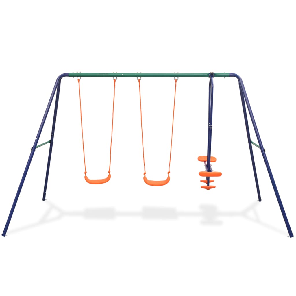 Vidaxl Swings Set con 4 asientos naranja