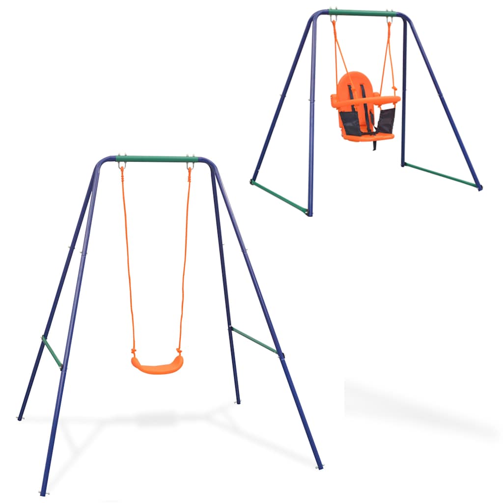 Vidaxl Swing for Toddlers 2-i-1 Orange