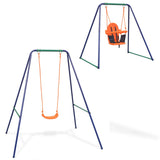 Vidaxl Swing para niños pequeños 2 en 1 naranja