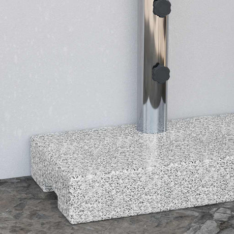 Vidaxl parasolvoet rechthoekig 25 kg graniet