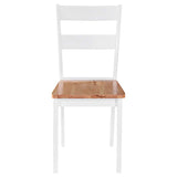 Vidaxl eetkamerstoelen 2 st massief rubberwood wit