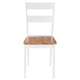 Vidaxl eetkamerstoelen 4 st massief rubberwood wit