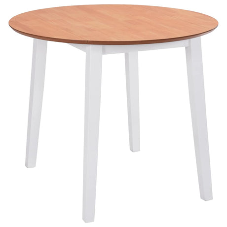 Vidaxl eettafel inklapbaar rond mdf wit