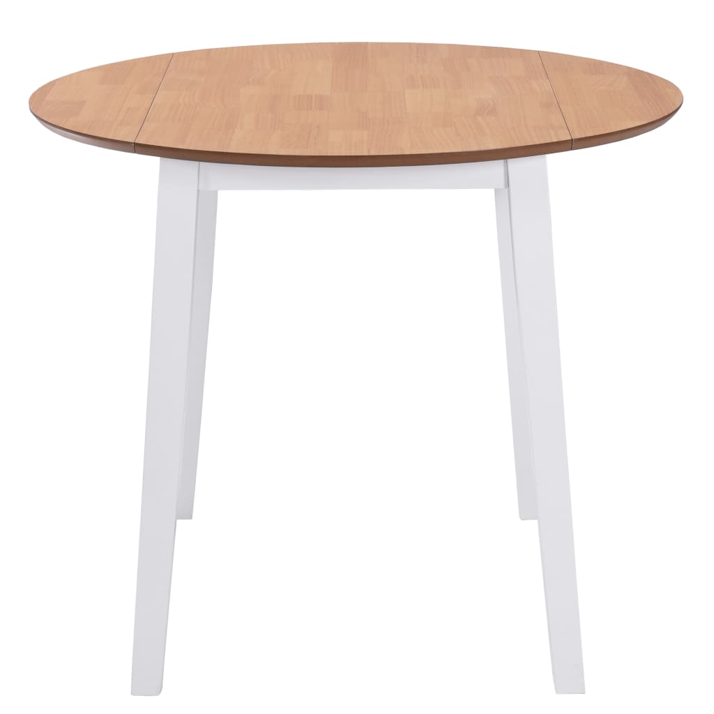 Vidaxl eettafel inklapbaar rond mdf wit