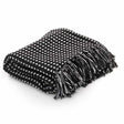 Vidaxl plaid vierkanten 160x210 cm katoen zwart