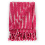 Vidaxl plaid vierkantjes 125x150 cm katoen roze