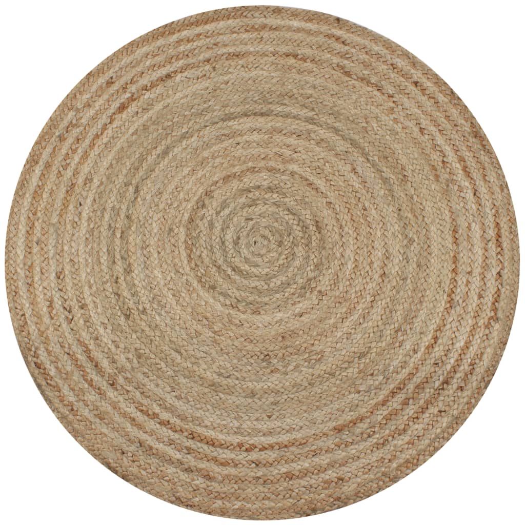 Vidaxl preproga okoli 90 cm pletene jute