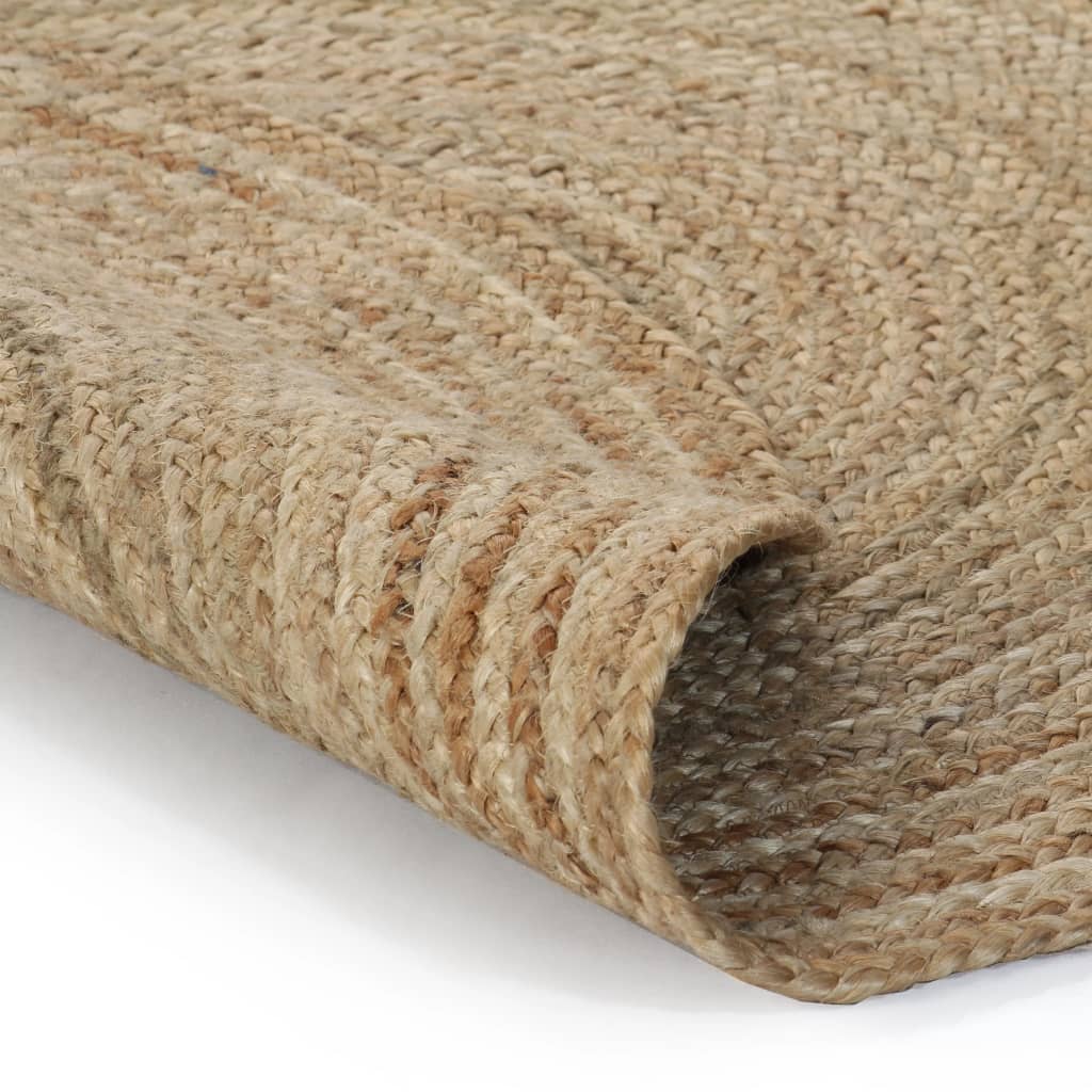 Vidaxl Carpet around 150 cm braided jute