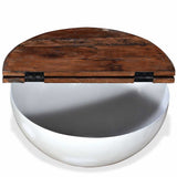 Vidaxl salontafel komvormig massief gerecycled hout wit
