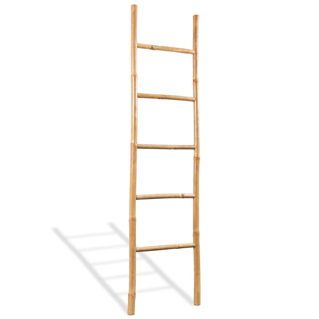 Vidaxl handdoekladder met 5 sporten 150 cm bamboe