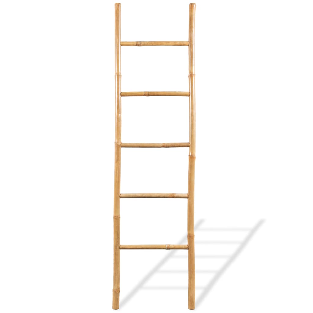 Vidaxl handdoekladder met 5 sporten 150 cm bamboe