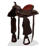 Vidaxl Western Saddle, Bridle et Bright Blast 15 Real Leather Brown