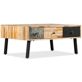 Vidaxl salontafel 90x65x40 cm massief gerecycled teakhout