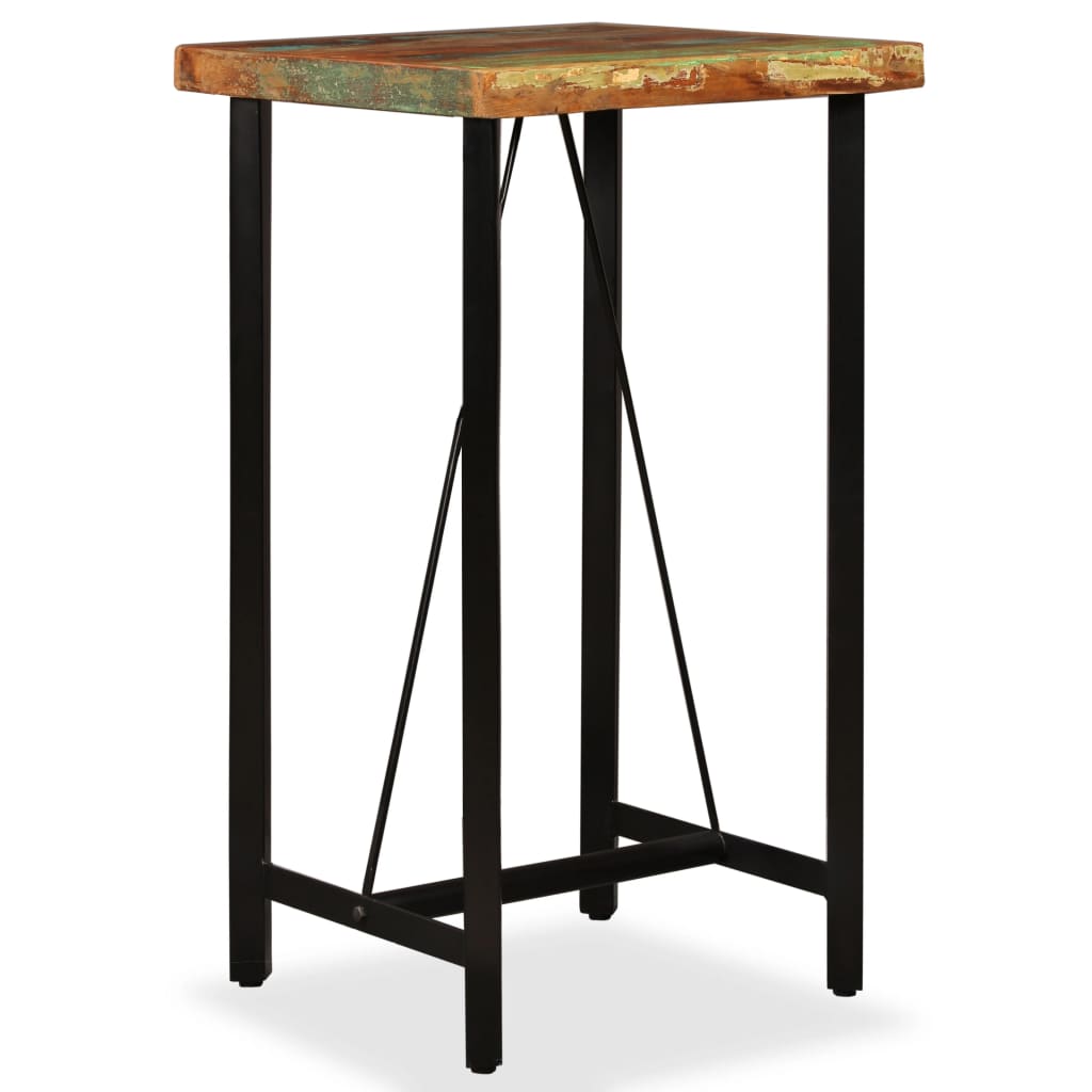 Vidaxl bartafel 60x60x107 cm massief gerecycled hout