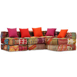 Patchwork Vidaxl Pouf Four -Seater Modular Fabric