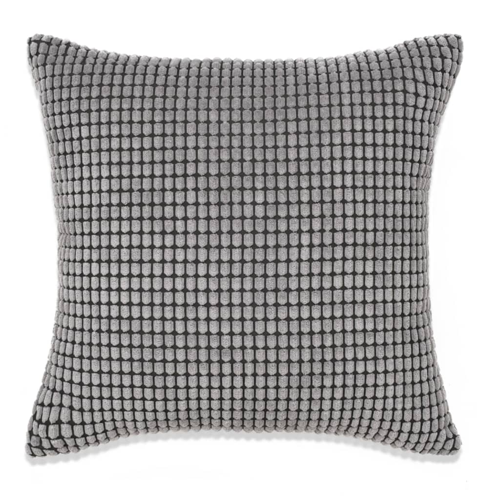 Vidaxl dekorativ pute sett 45x45 cm velour grå 2-delt