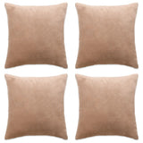 VidaXL Kussenhoezen 4 st 80x80 cm stof beige