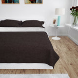 Vidaxl Bedsprey Doble -lados de 170x210 cm de colcha crema y marrón