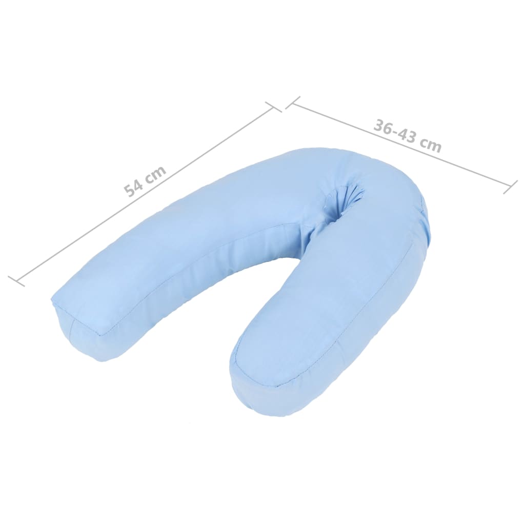 Vidaxl pregnancy cushion J-shaped 54x (36-43) cm blue