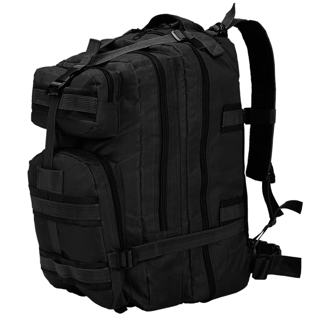 Bidaxl ryggsäck arméstil 50 L svart