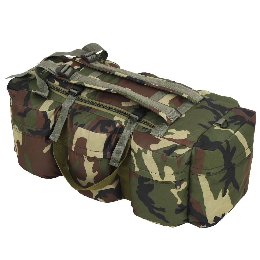 Vidaxl plunjezak 3-in-1 legerstijl 90 l camouflage