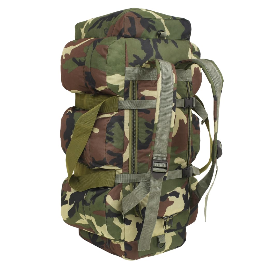 Vidaxl Plunjezak 3 en 1 Estilo del ejército 90 L camuflaje